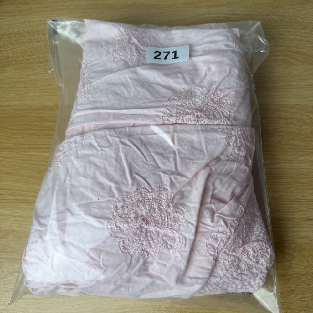 Holt Renfrew Pink Embroidered Cotton Skirt Womens Size 10 A-Line Midi Balletcore - Picture 9 of 9